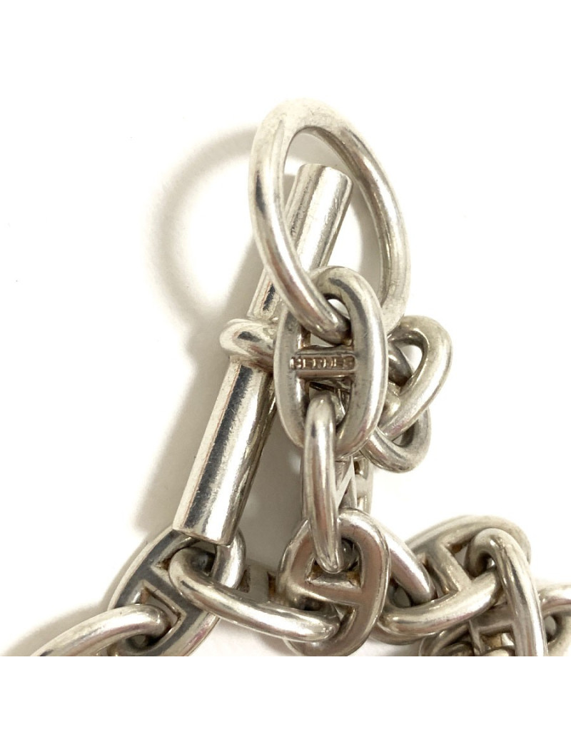 Collier HERMES chaine d'ancre en argent massif