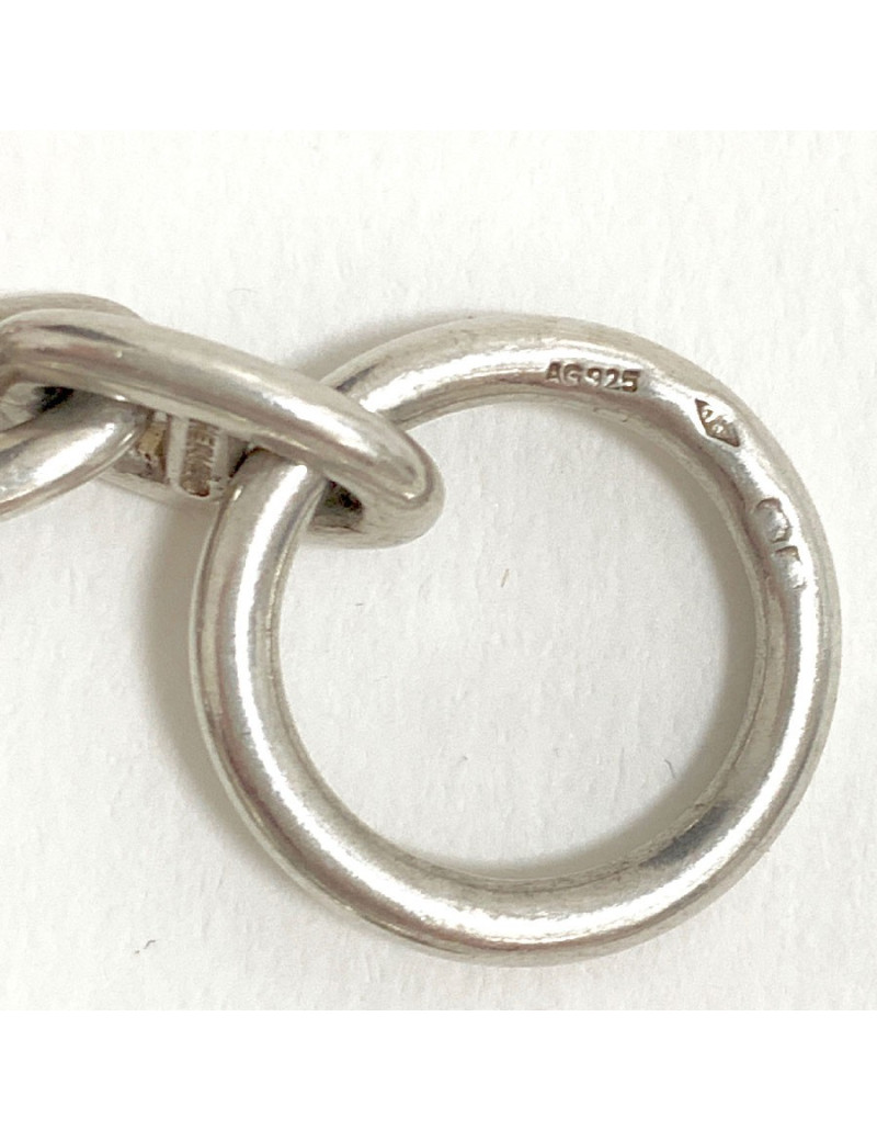 Collier HERMES chaine d'ancre en argent massif