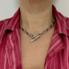 Collier HERMES chaine d'ancre argent massif