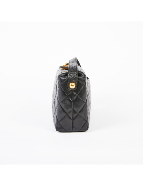 Sac vintage CHANEL cuir matelassé noir