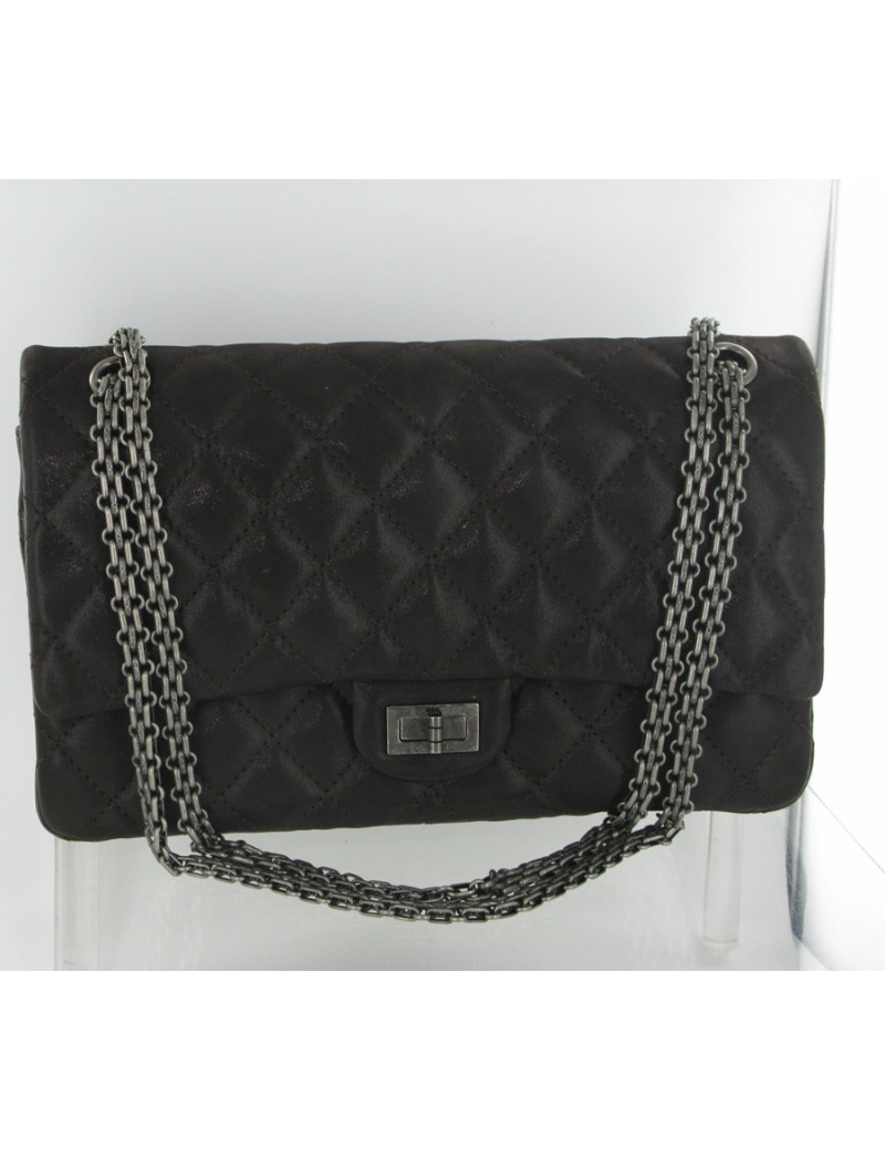 2.55 Leather Brown iridescent CHANEL