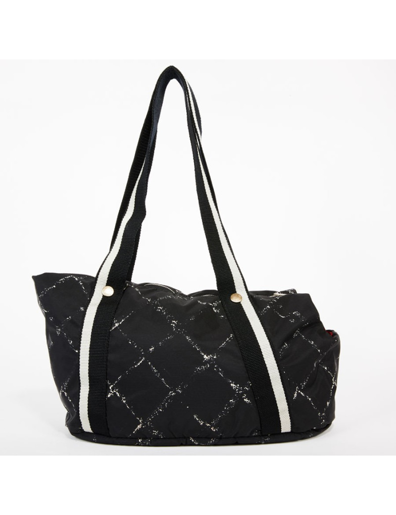 Sac à chien CHANEL en toile noire