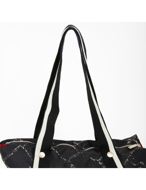 Sac à chien CHANEL en toile noire