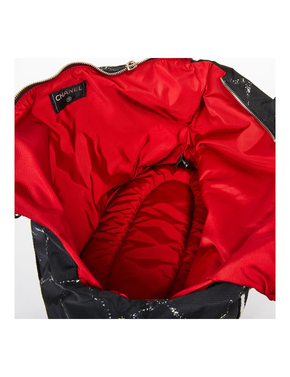 Sac à chien CHANEL en toile noire