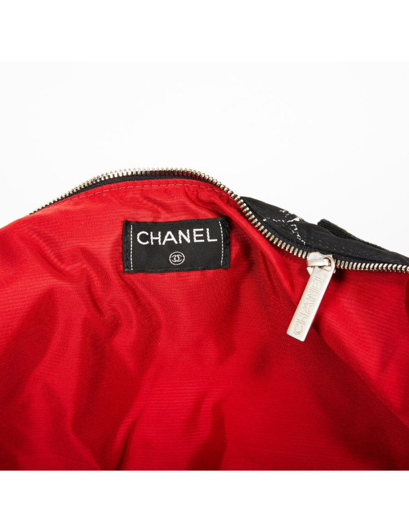 Sac à chien CHANEL en toile noire