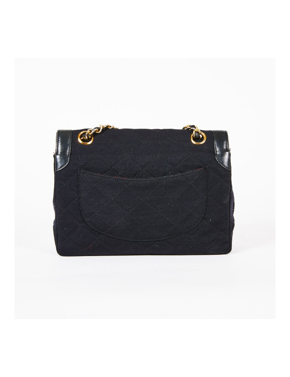 Sac CHANEL Haute couture toile et cuir noir