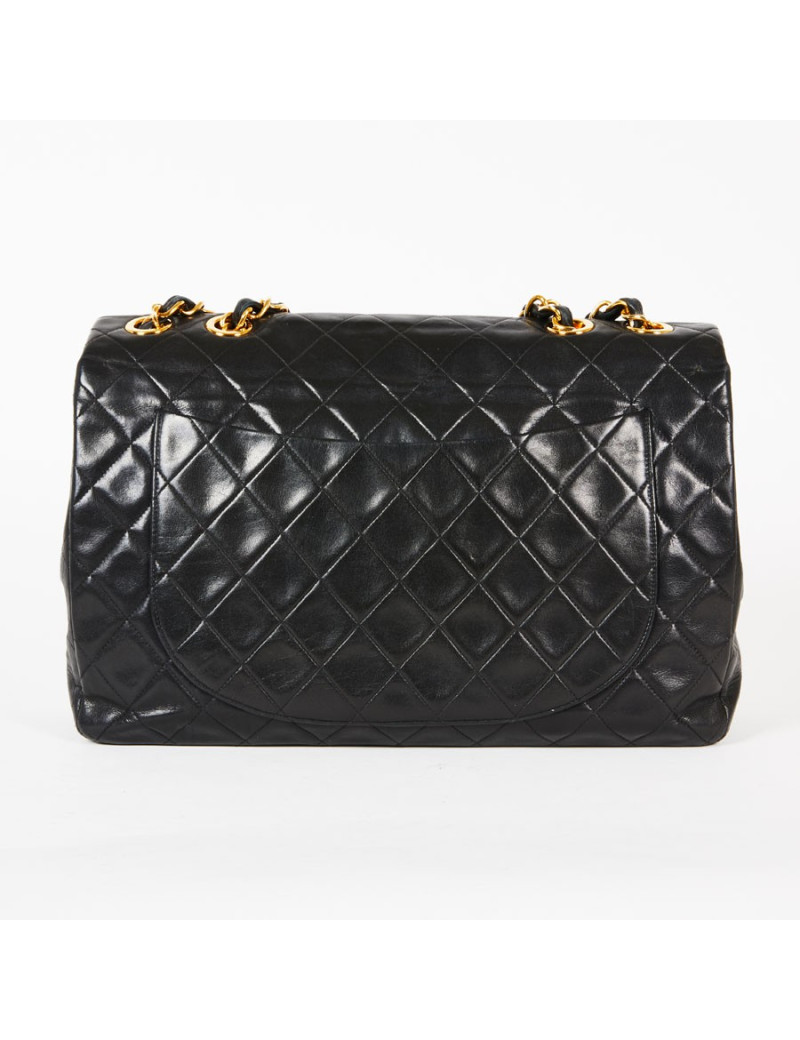 Maxi Jumbo CHANEL vintage cuir noir