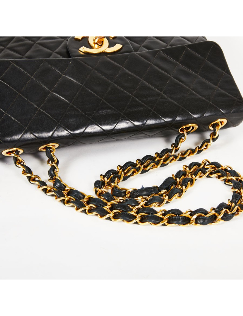 Maxi Jumbo CHANEL vintage cuir noir