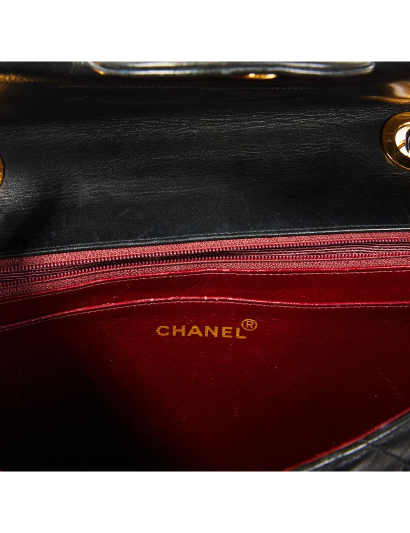 Maxi Jumbo CHANEL vintage cuir noir