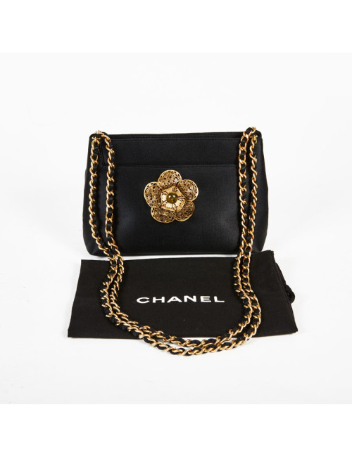 Sac du soir CHANEL satin et camélia