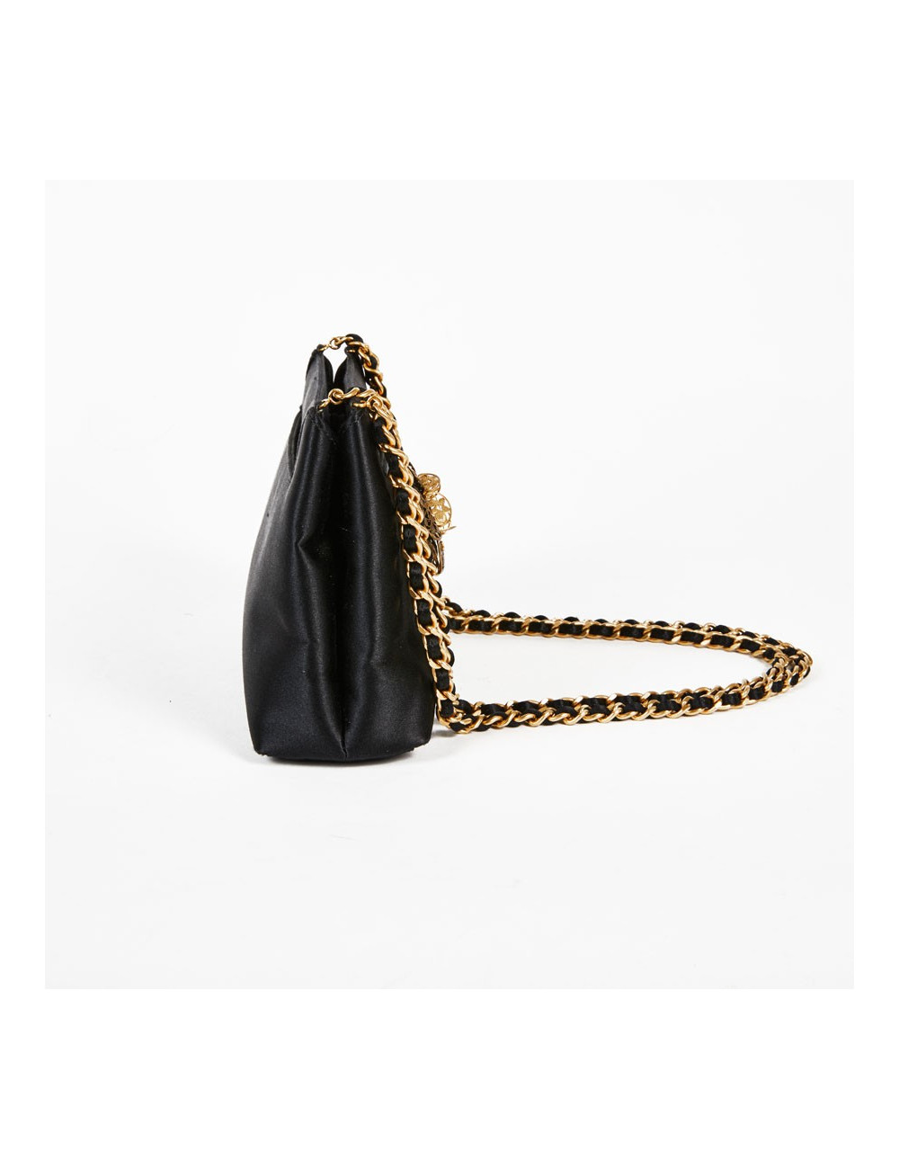 Sac du soir CHANEL satin et camélia