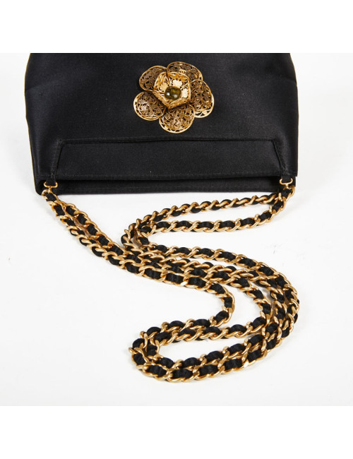 Sac du soir CHANEL satin et camélia