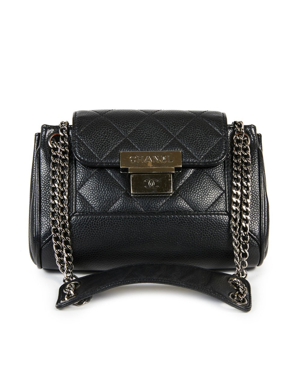 Petit sac CHANEL cuir caviar noir