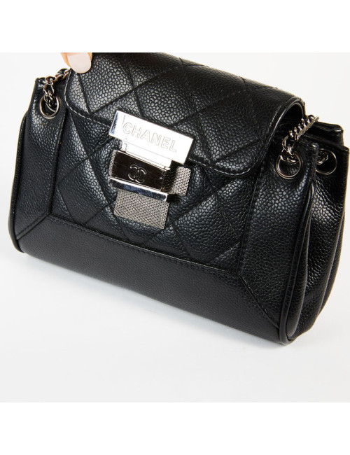 Petit sac CHANEL cuir caviar noir