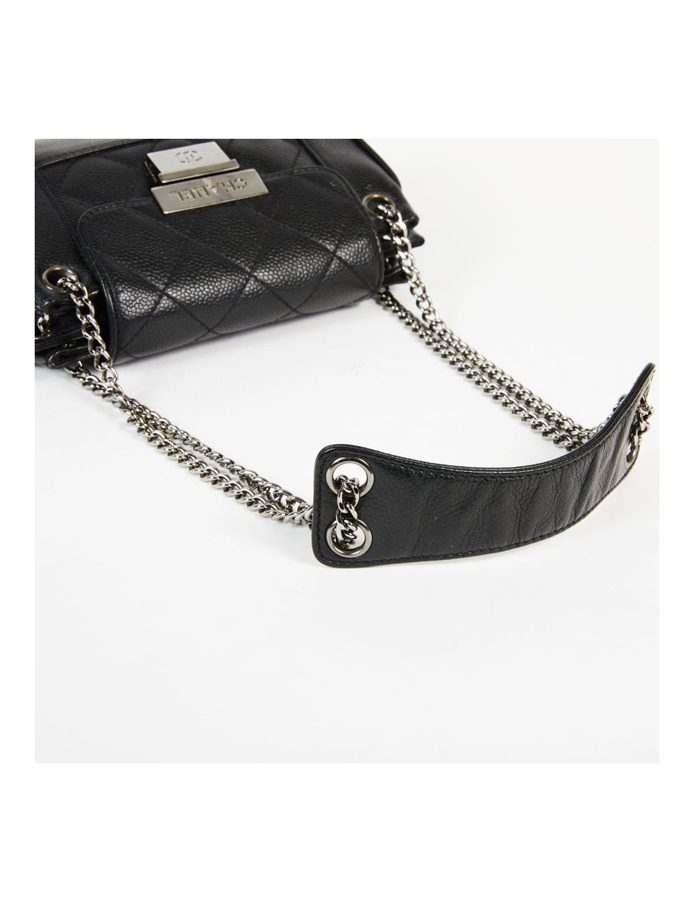 Petit sac CHANEL cuir caviar noir