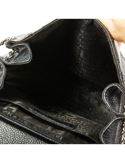 Petit sac CHANEL cuir caviar noir