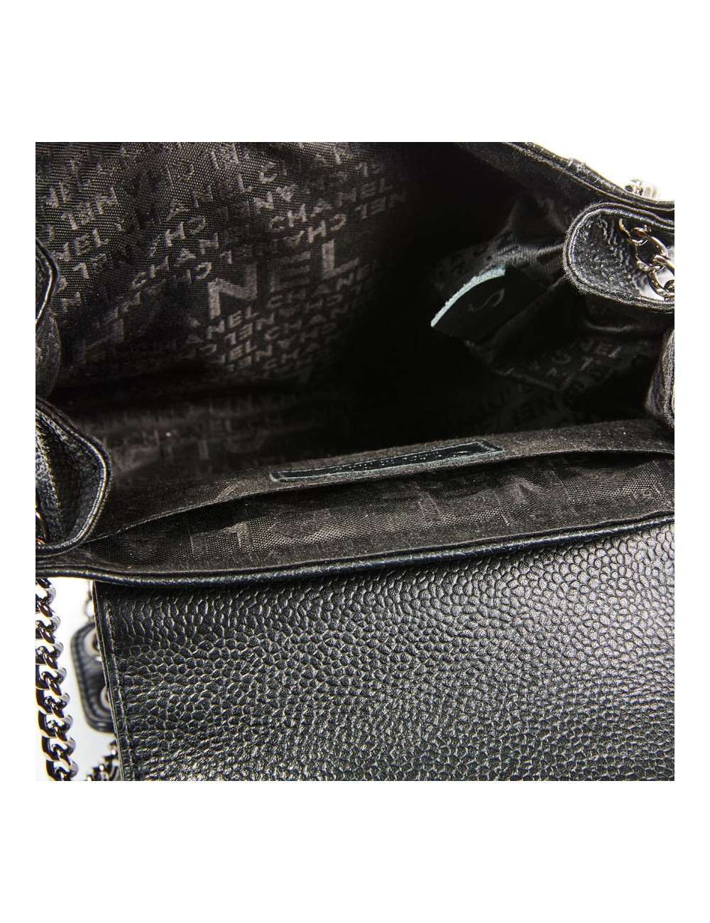 Petit sac CHANEL cuir caviar noir