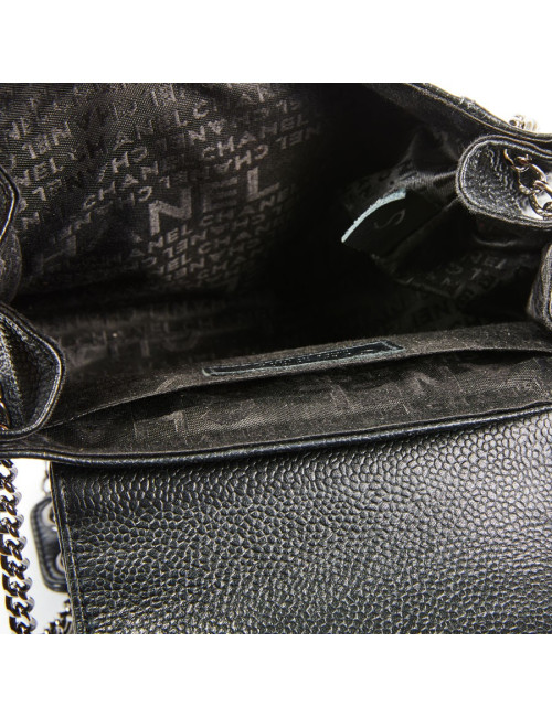 Petit sac CHANEL cuir caviar noir