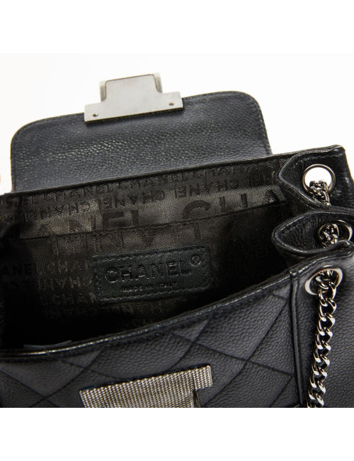 Petit sac CHANEL cuir caviar noir