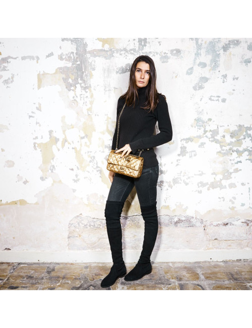 Sac Paris-Moscou CHANEL perforé doré