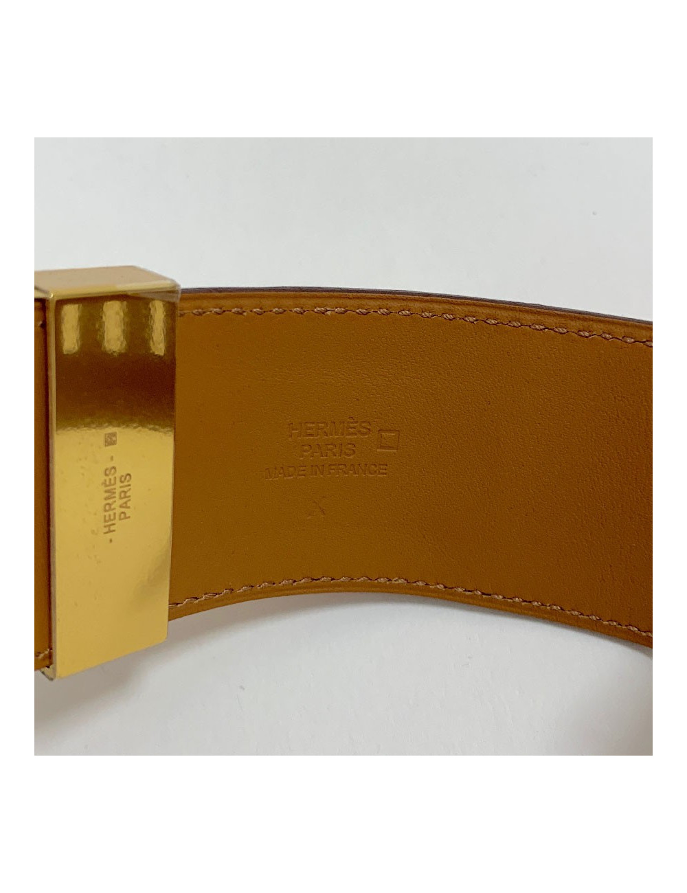 Bracelet Collier de Chien HERMES en alligator orange