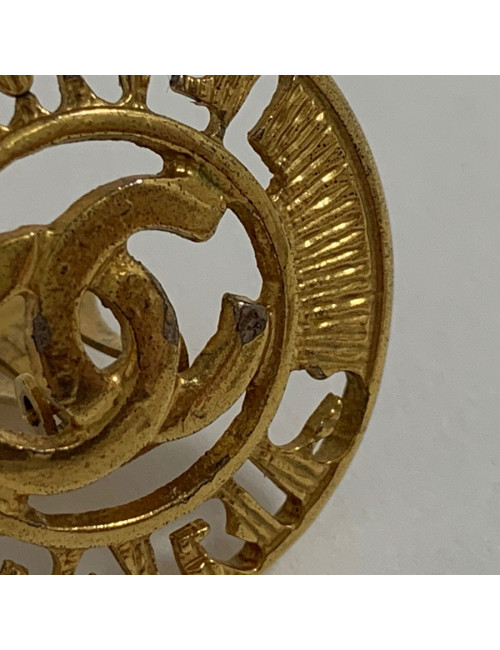 Boucles d'oreille CHANEL sigle "CHANEL" Vintage
