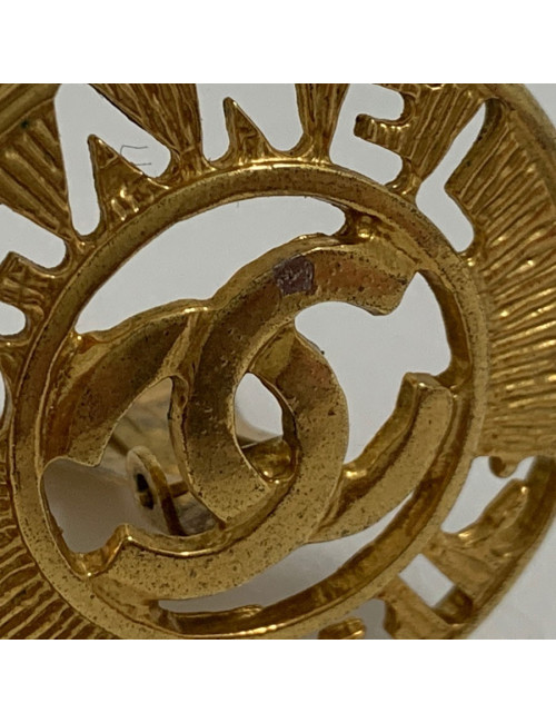 Boucles d'oreille CHANEL sigle "CHANEL" Vintage