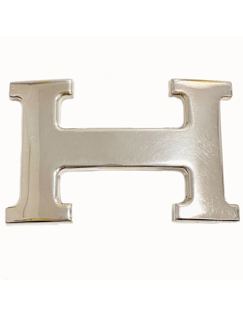 Boucles de ceinture HERMES argent palladié