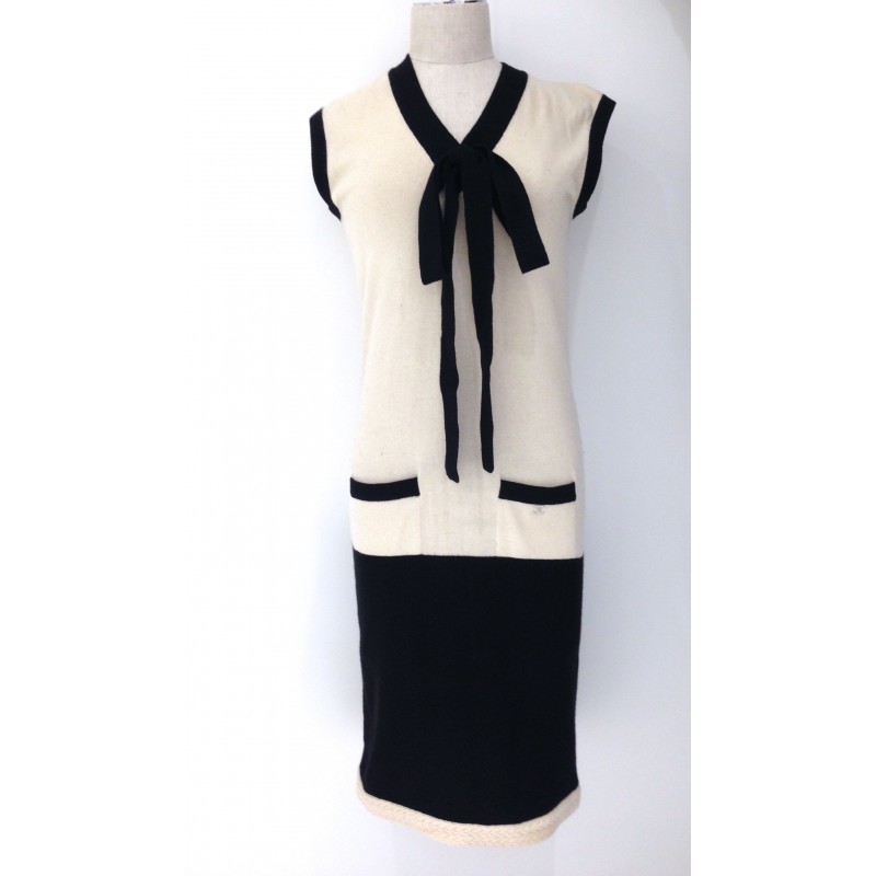 vintage black chanel dress 36