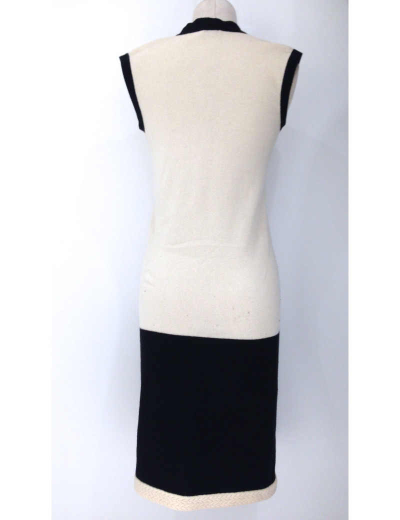 Robe CHANEL beige et noire T 36