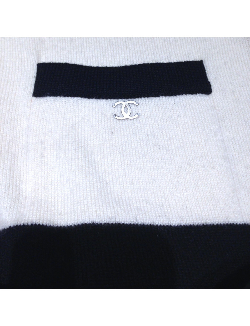 Robe CHANEL beige et noire T 36