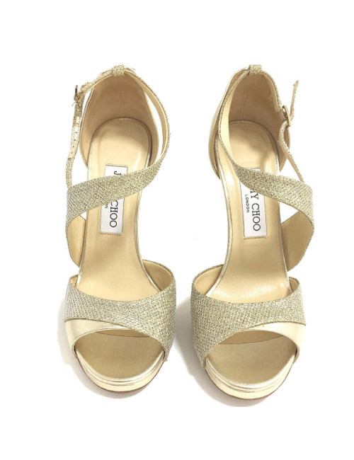 Sandales hautes JIMMY CHOO dorés