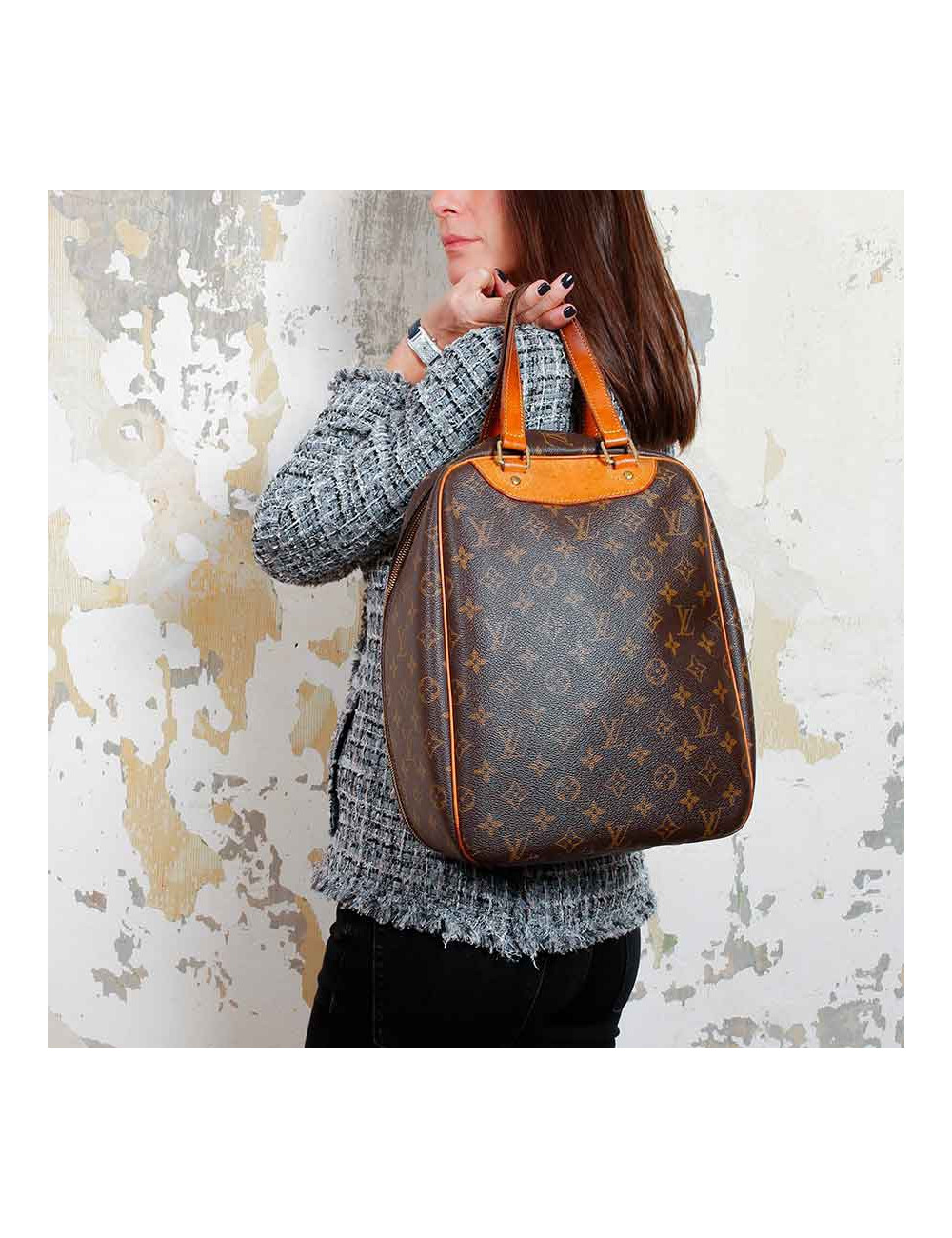 Sac vintage "Excursion" LOUIS VUITTON en toile monogram marron