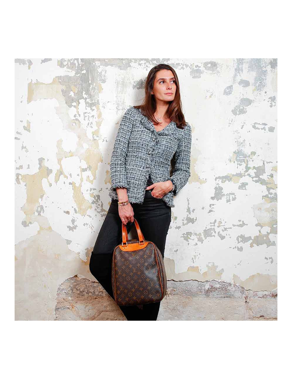 Sac vintage "Excursion" LOUIS VUITTON en toile monogram marron