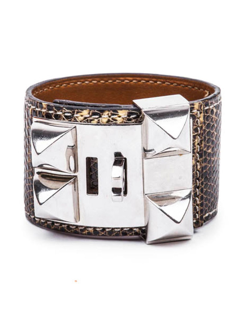 Manchette HERMES Homme en Lézard marron