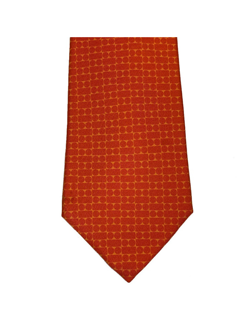 Cravate HERMES vintage en soie orange
