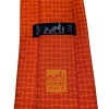 Cravate HERMES vintage en soie orange