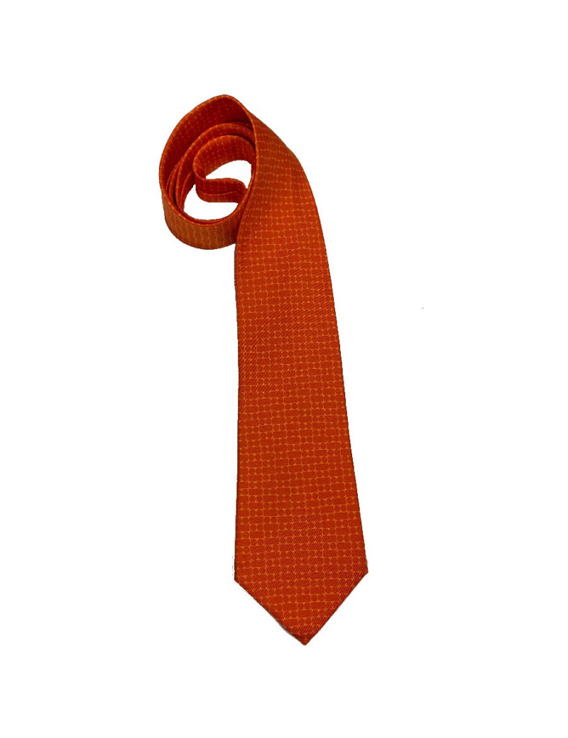 Cravate HERMES vintage en soie orange