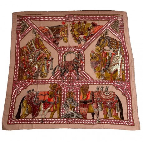 HERMES cashmere and silk scarf