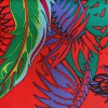 Carré HERMES Mythiques Phoenix en soie rouge