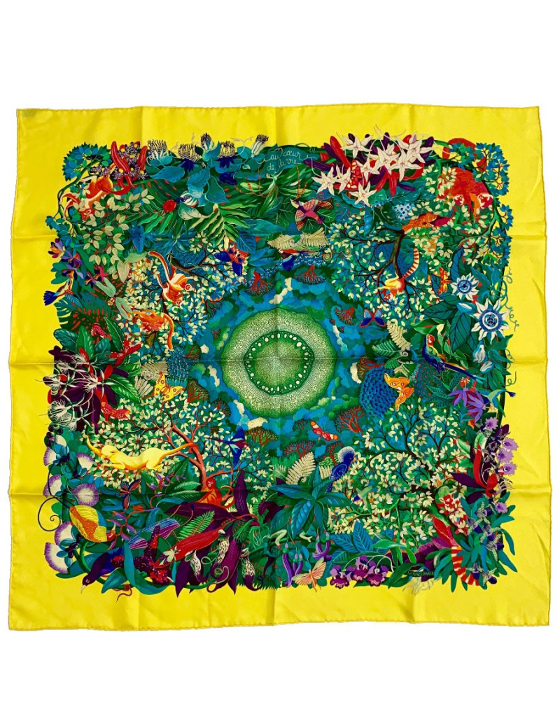 Carré 90 x 90 HERMES soie 100%