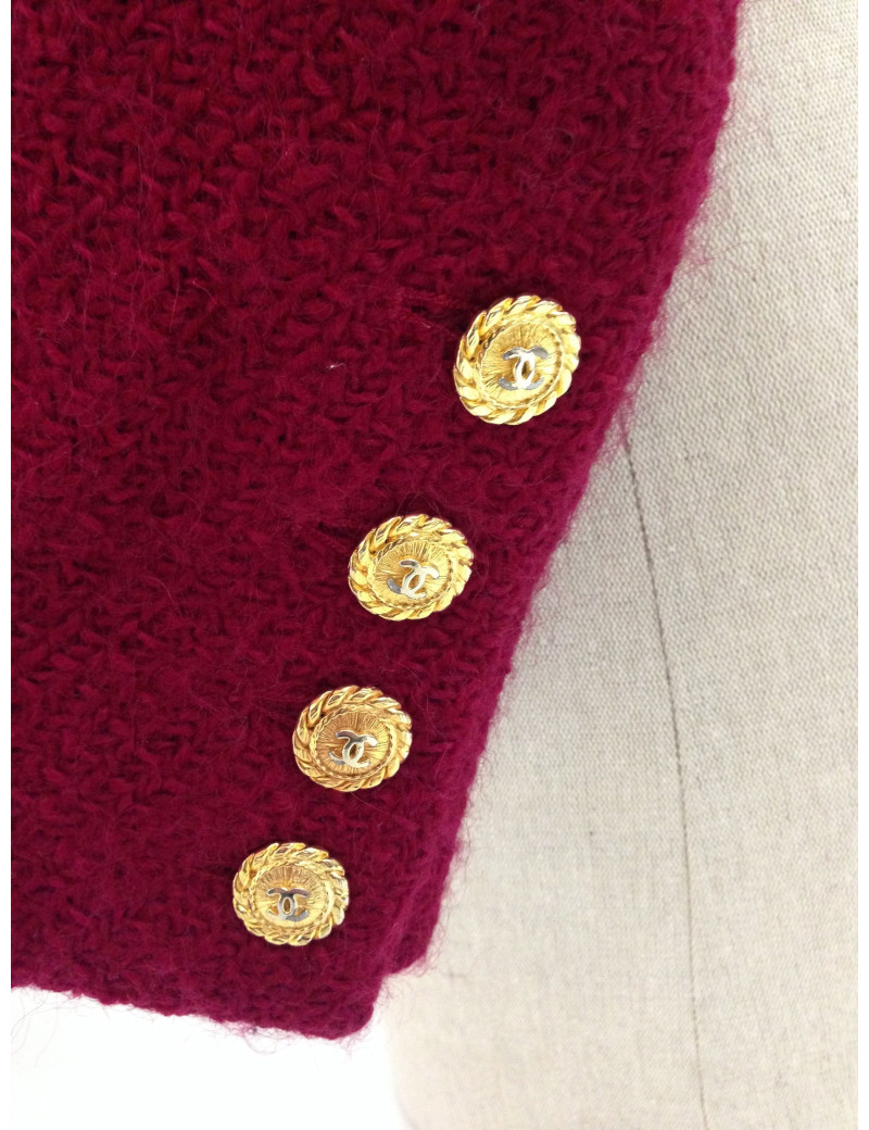 Red tweed CHANEL jacket
