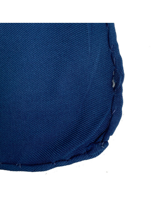 Foulard HERMES "Les merveilles de la vapeur" en soie bleue et beige