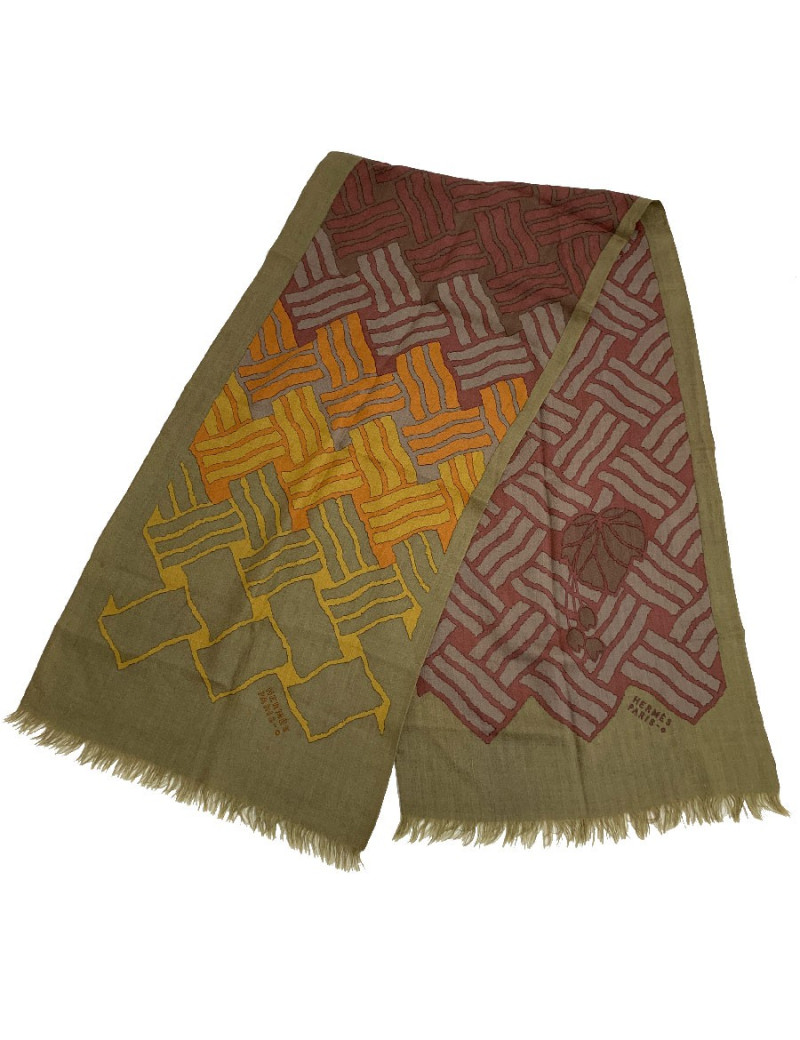Foulard HERMES kaki