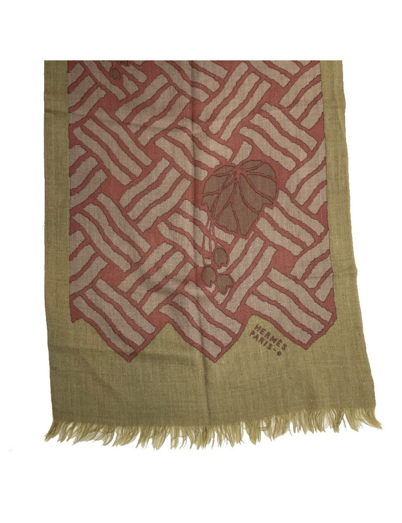 Foulard HERMES kaki
