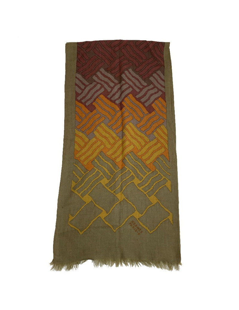 Foulard HERMES kaki