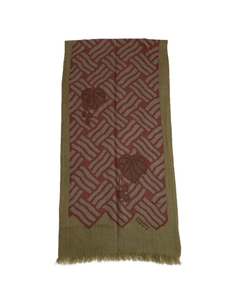 Foulard HERMES kaki