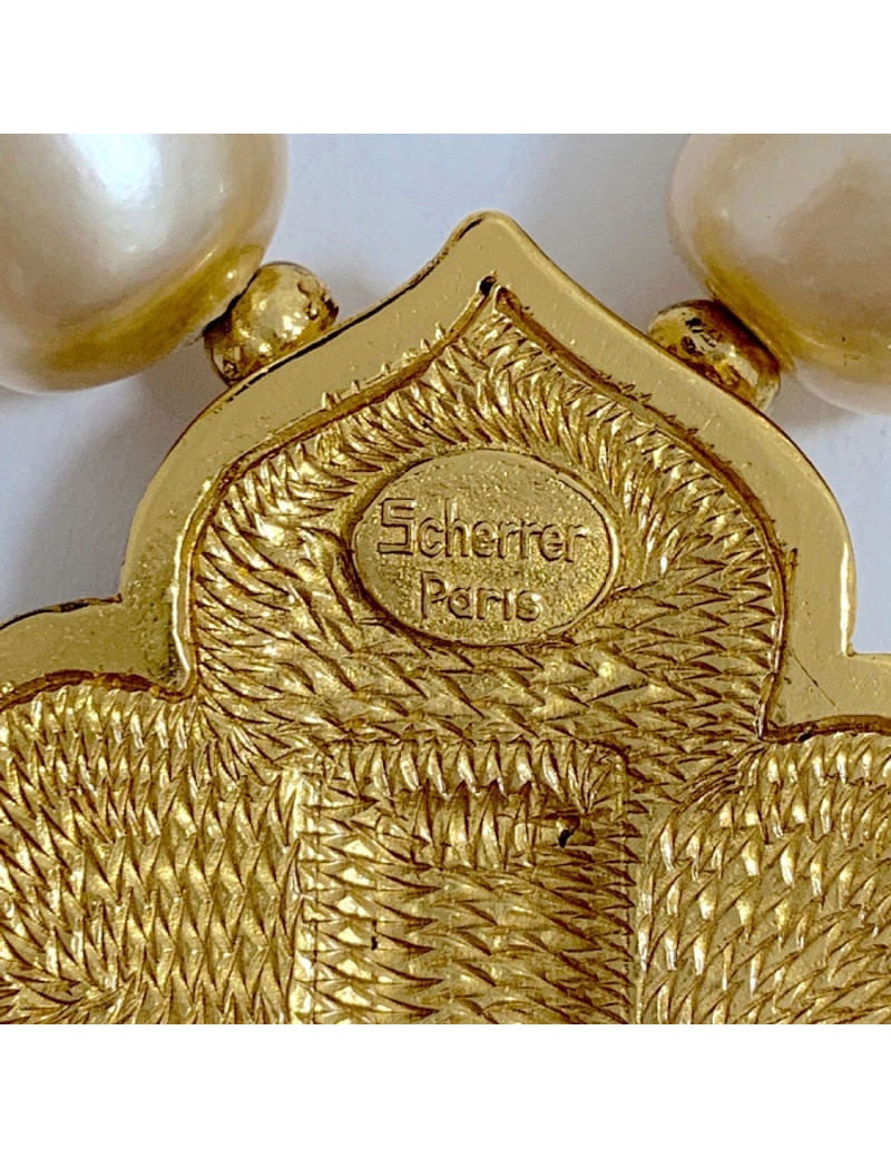 Collier JEAN LOUIS SCHERRER Vintage en perles nacrées