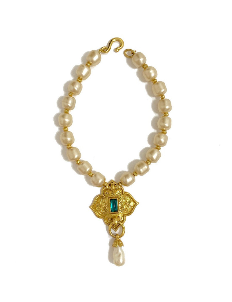 Collier JEAN LOUIS SCHERRER Vintage en perles nacrées