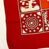 Scarf HERMES cashmere and silk red, white and multi-colored patterns